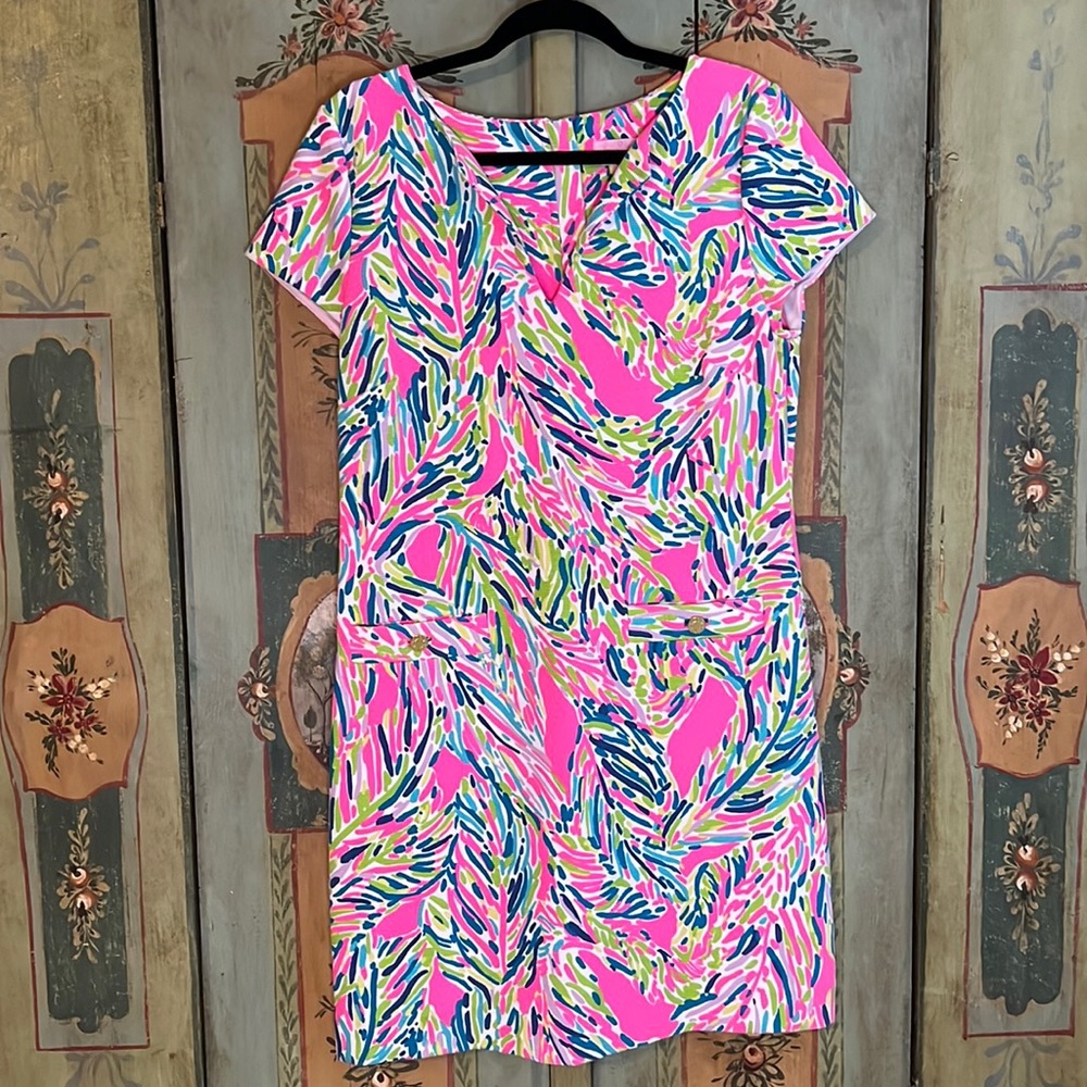 Lilly Pulitzer Layton Dress in Palm Reader size L